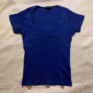 Brandy Melville Richie v notch short sleeve shirt